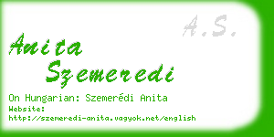 anita szemeredi business card